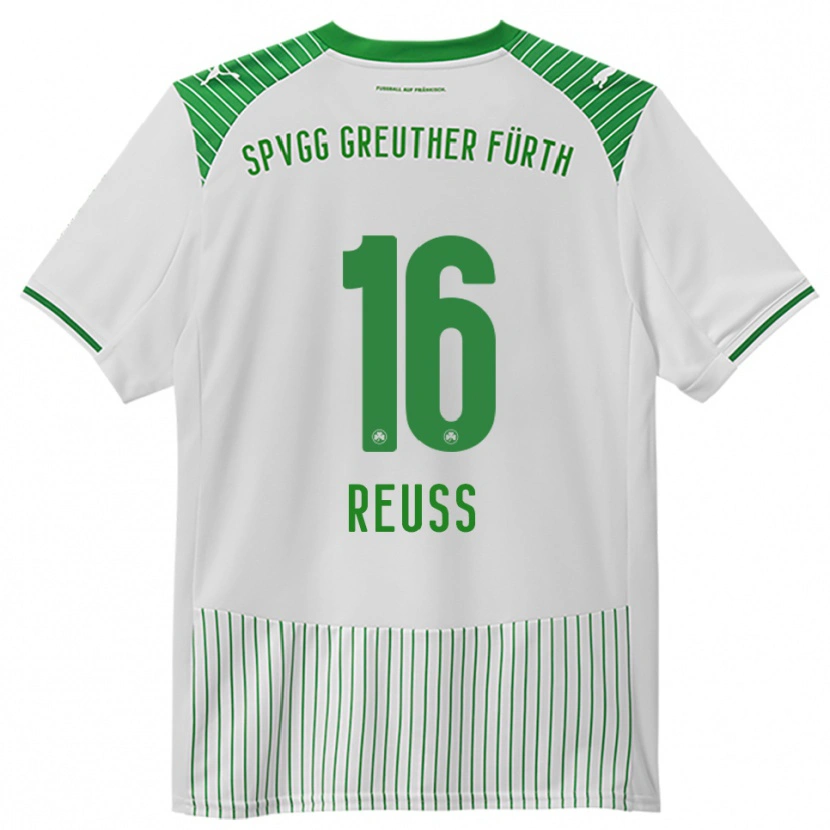 Danxen Criança Camisola Jonah Reuß #16 Branco Verde Principal 2025/26 Camisa Brasil