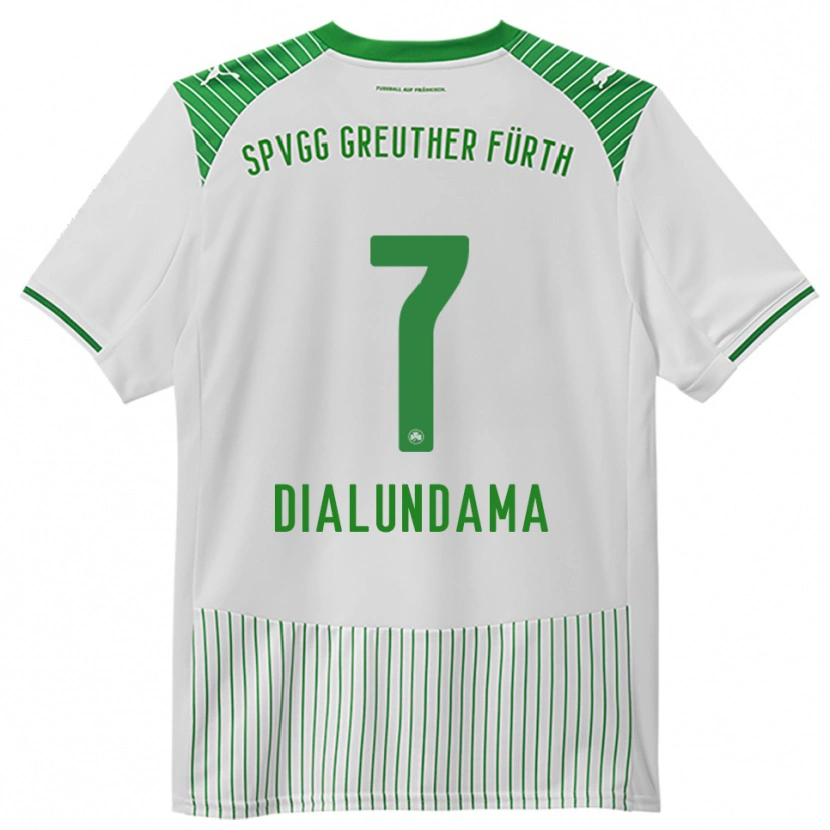Danxen Criança Camisola Emmanuel Dialundama #7 Branco Verde Principal 2025/26 Camisa Brasil
