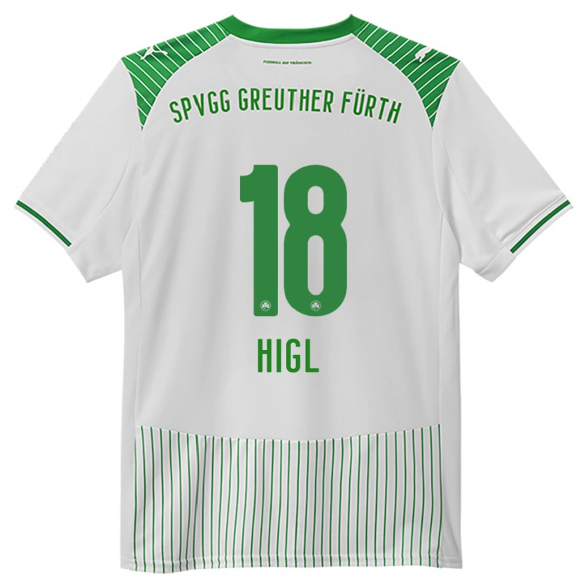 Danxen Criança Camisola Felix Higl #18 Branco Verde Principal 2025/26 Camisa Brasil