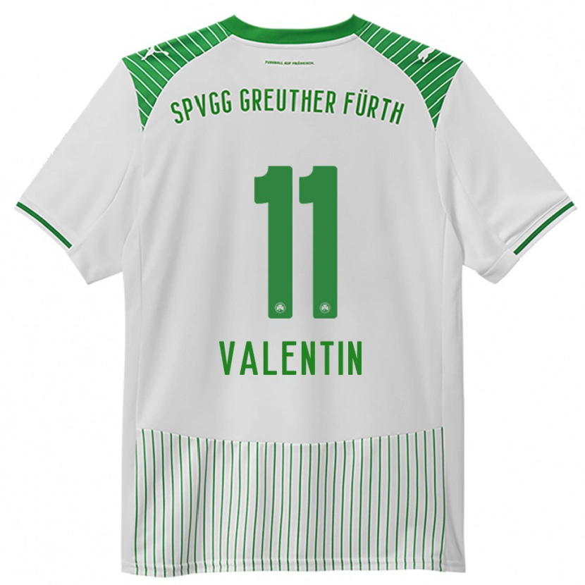 Danxen Criança Camisola Jonas Valentin #11 Branco Verde Principal 2025/26 Camisa Brasil