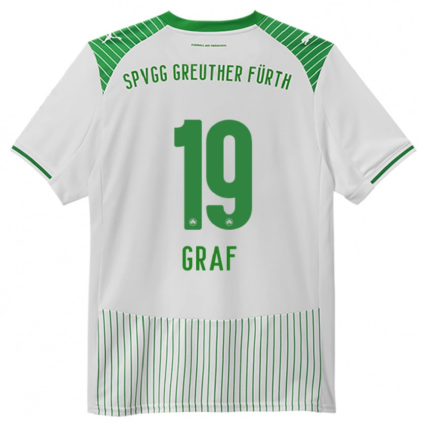 Danxen Criança Camisola Fabian Graf #19 Branco Verde Principal 2025/26 Camisa Brasil