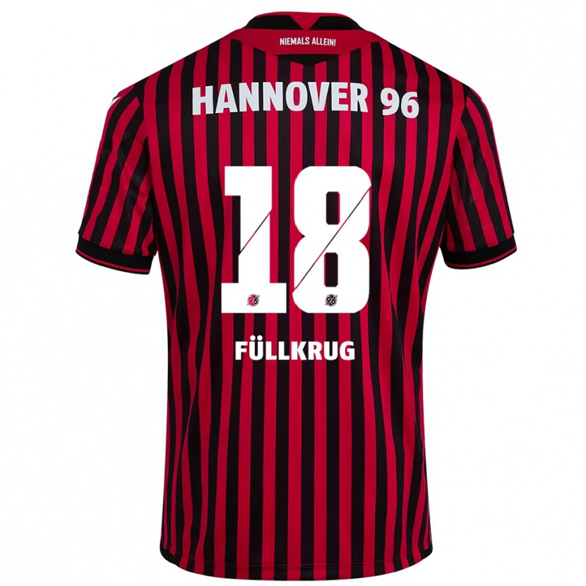 Danxen Criança Camisola Anna-Lena Füllkrug #18 Vermelho Preto Principal 2025/26 Camisa Brasil
