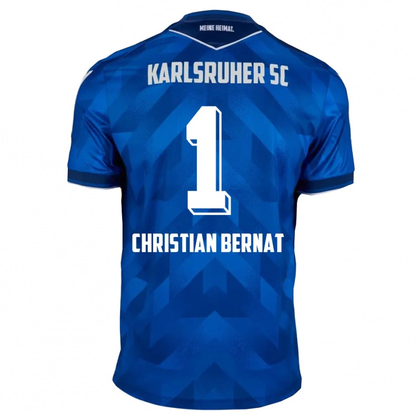 Danxen Criança Camisola Hans Christian Bernat #1 Azul Branco Principal 2025/26 Camisa Brasil