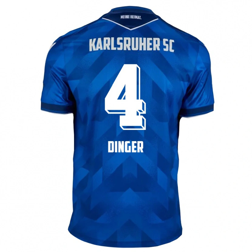 Danxen Criança Camisola Marlon Dinger #4 Azul Branco Principal 2025/26 Camisa Brasil