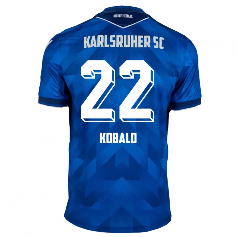 Danxen Criança Camisola Christoph Kobald #22 Azul Branco Principal 2025/26 Camisa Brasil