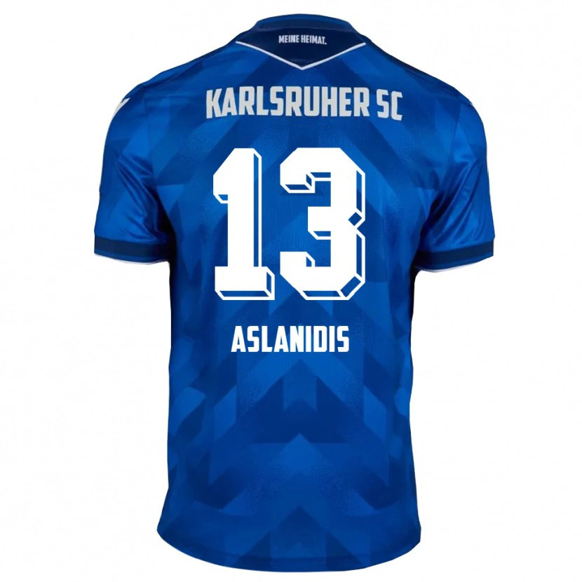 Danxen Criança Camisola Ioannis Aslanidis #13 Azul Branco Principal 2025/26 Camisa Brasil