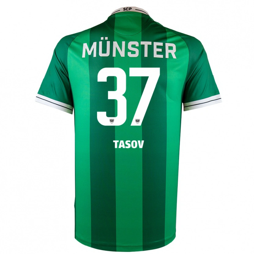 Danxen Criança Camisola Leon Tasov #37 Verde Branco Principal 2025/26 Camisa Brasil