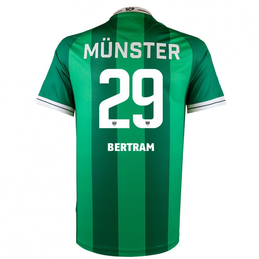 Danxen Criança Camisola Mats Bertram #29 Verde Branco Principal 2025/26 Camisa Brasil