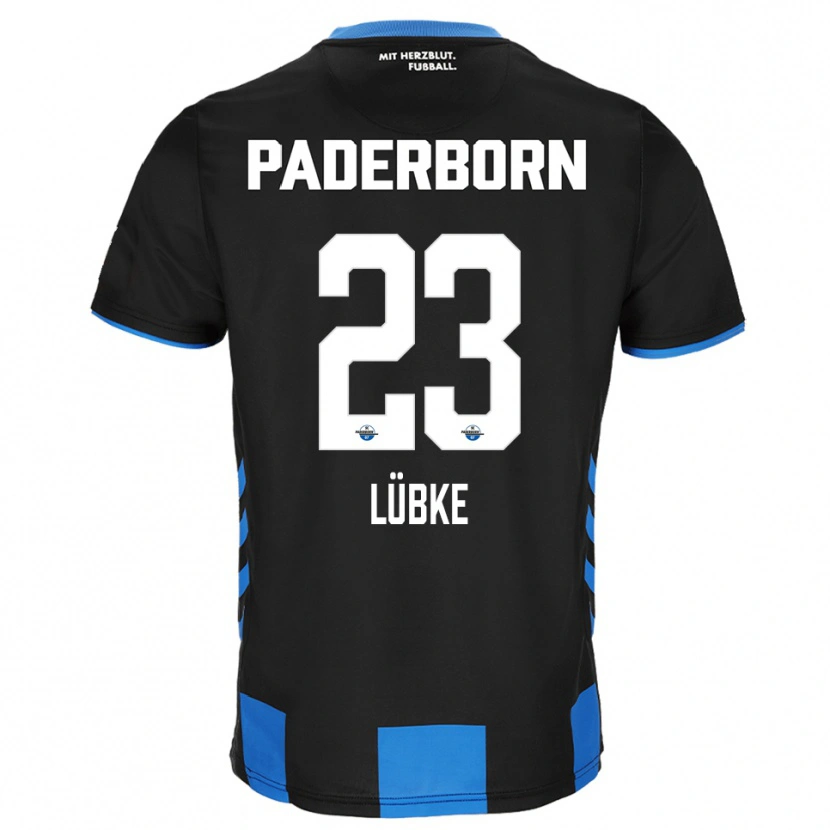 Danxen Criança Camisola Jesper Lübke #23 Preto Azul Principal 2025/26 Camisa Brasil