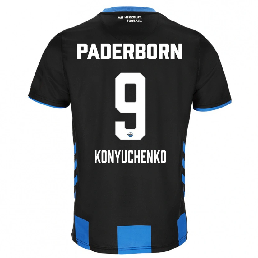 Danxen Criança Camisola Yehor Konyuchenko #9 Preto Azul Principal 2025/26 Camisa Brasil