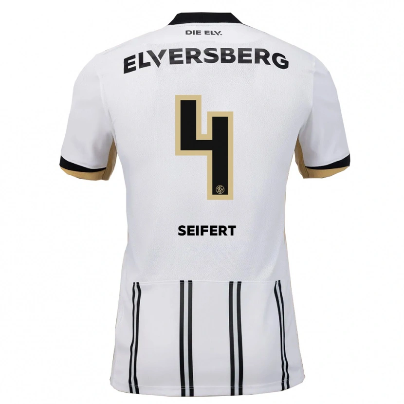 Danxen Criança Camisola Luis Seifert #4 Branco Preto Principal 2025/26 Camisa Brasil