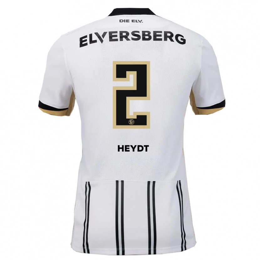 Danxen Criança Camisola Robin Heydt #2 Branco Preto Principal 2025/26 Camisa Brasil