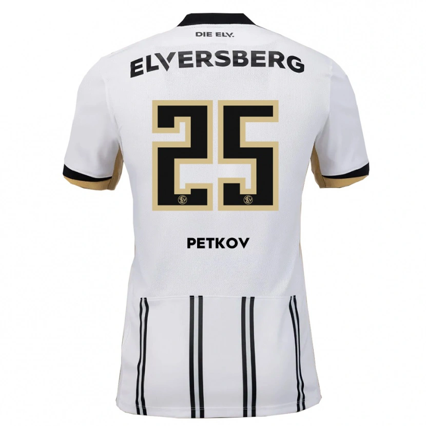 Danxen Criança Camisola Lukas Petkov #25 Branco Preto Principal 2025/26 Camisa Brasil