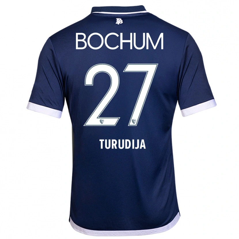 Danxen Criança Camisola Vahidin Turudija #27 Azul Marinho Branco Principal 2025/26 Camisa Brasil