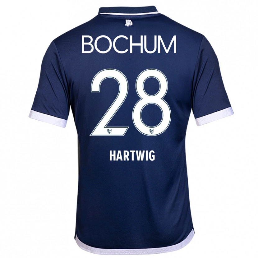 Danxen Criança Camisola Luis Hartwig #28 Azul Marinho Branco Principal 2025/26 Camisa Brasil
