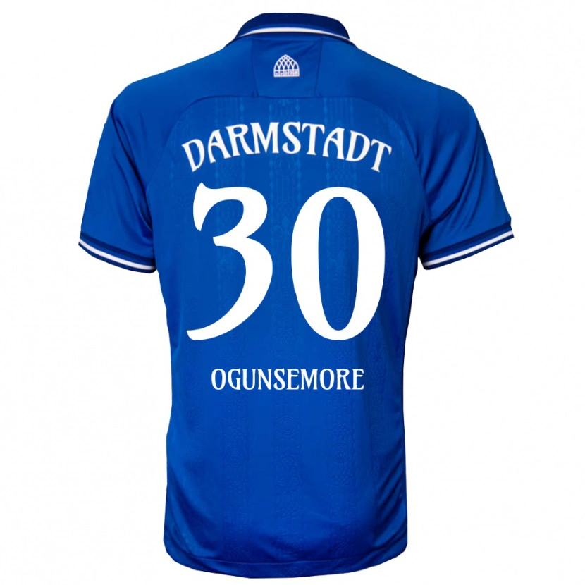 Danxen Criança Camisola Malakai Ogunsemore #30 Azul Branco Principal 2025/26 Camisa Brasil