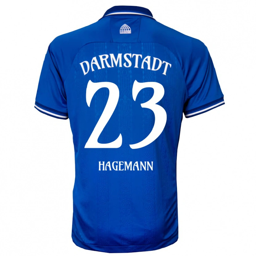 Danxen Criança Camisola Emil Hagemann #23 Azul Branco Principal 2025/26 Camisa Brasil