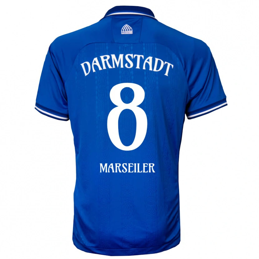 Danxen Criança Camisola Luca Marseiler #8 Azul Branco Principal 2025/26 Camisa Brasil