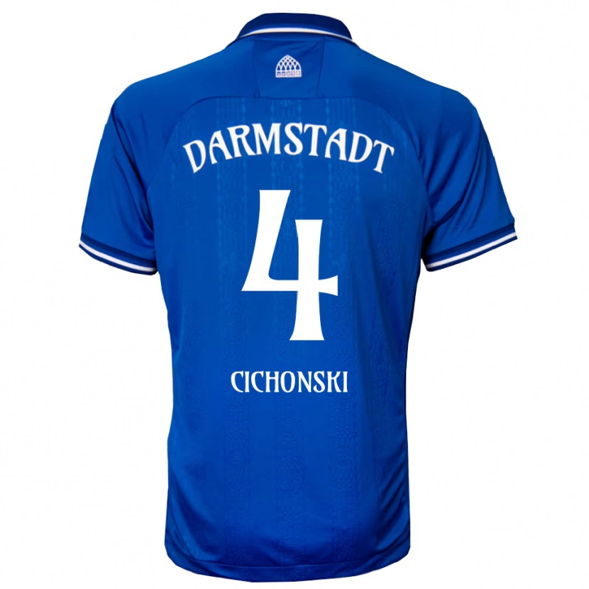 Danxen Criança Camisola Florian Cichonski #4 Azul Branco Principal 2025/26 Camisa Brasil