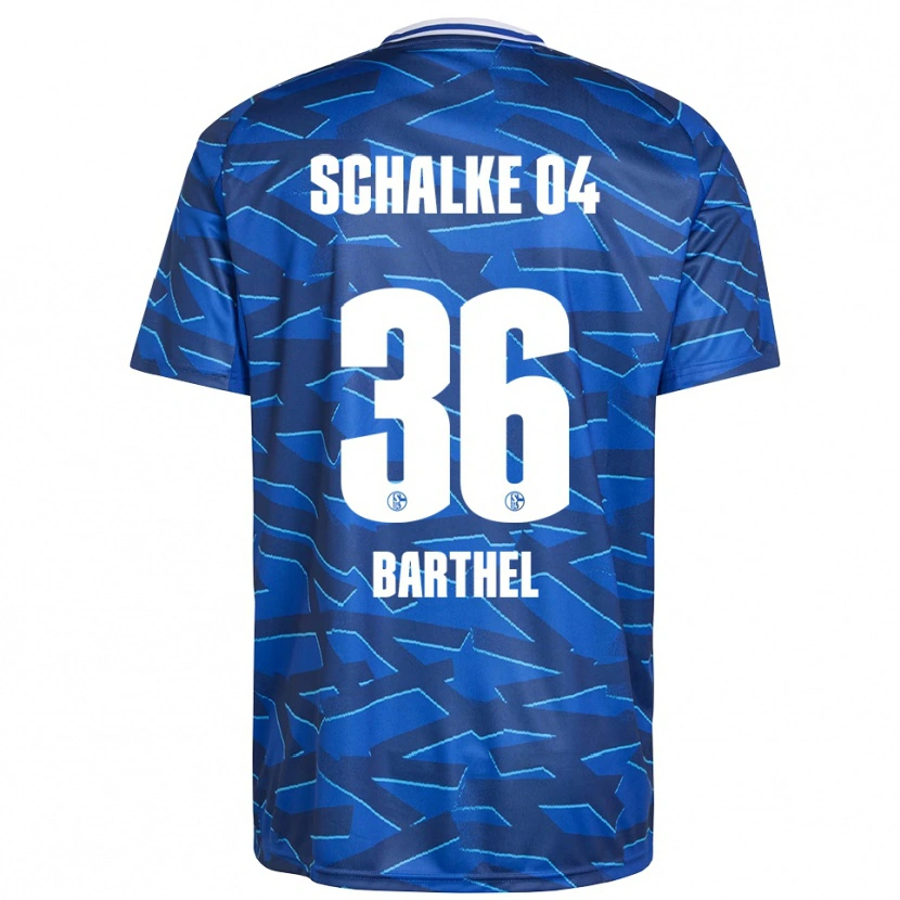 Danxen Criança Camisola Niklas Barthel #36 Azul Royal Branco Principal 2025/26 Camisa Brasil