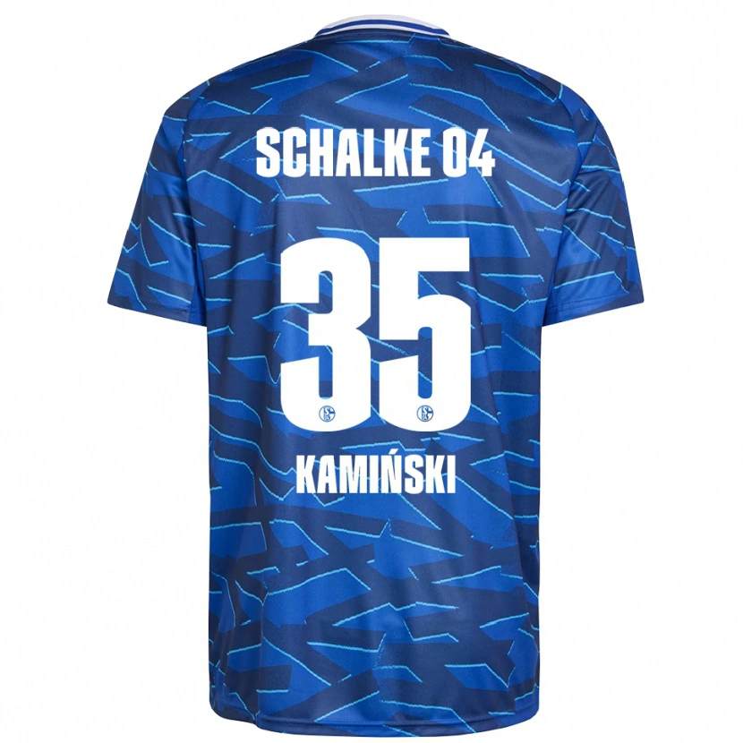 Danxen Criança Camisola Marcin Kaminski #35 Azul Royal Branco Principal 2025/26 Camisa Brasil