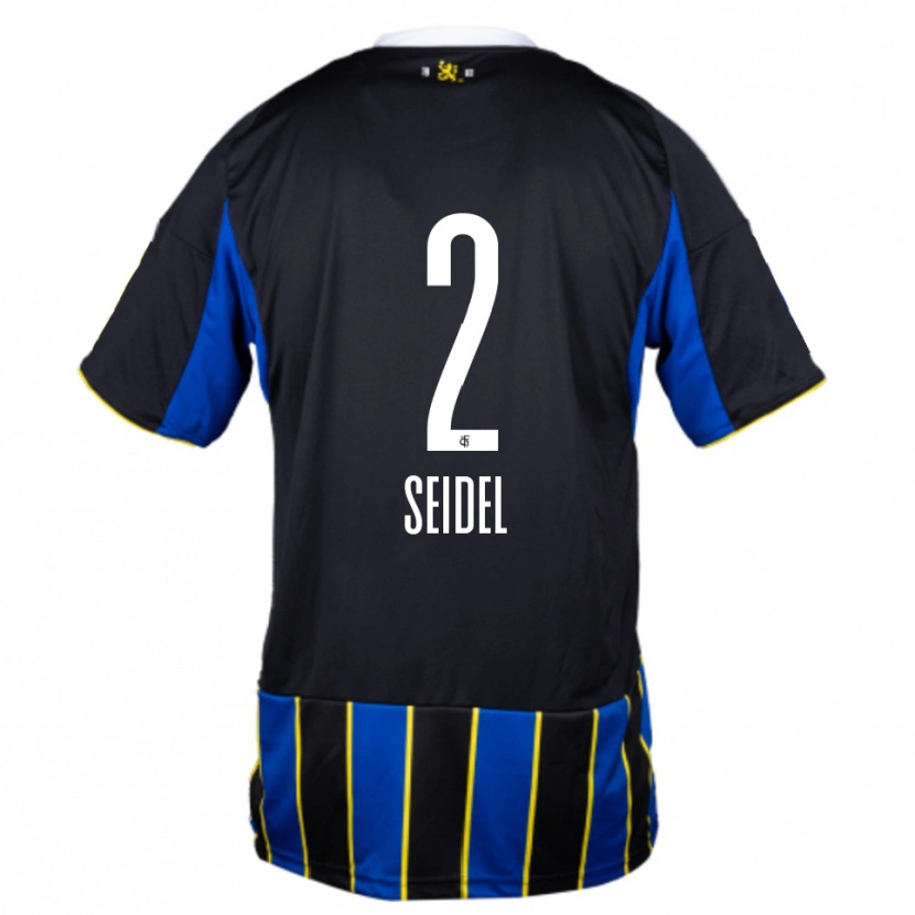 Danxen Criança Camisola Jonas Seidel #2 Azul Preto Amarelo Principal 2025/26 Camisa Brasil