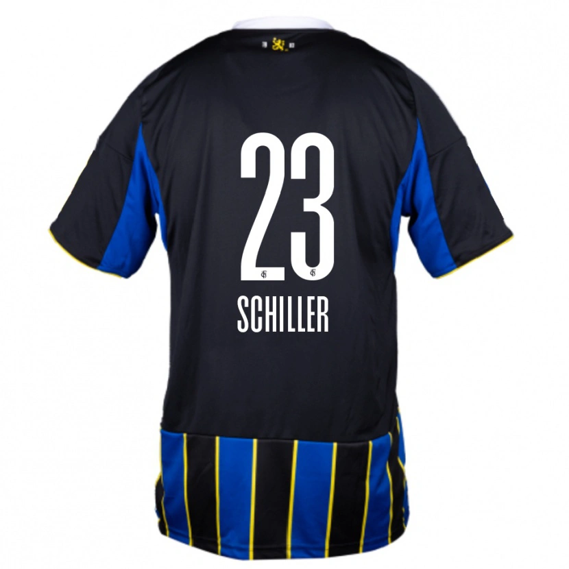Danxen Criança Camisola Niklas Schiller #23 Azul Preto Amarelo Principal 2025/26 Camisa Brasil