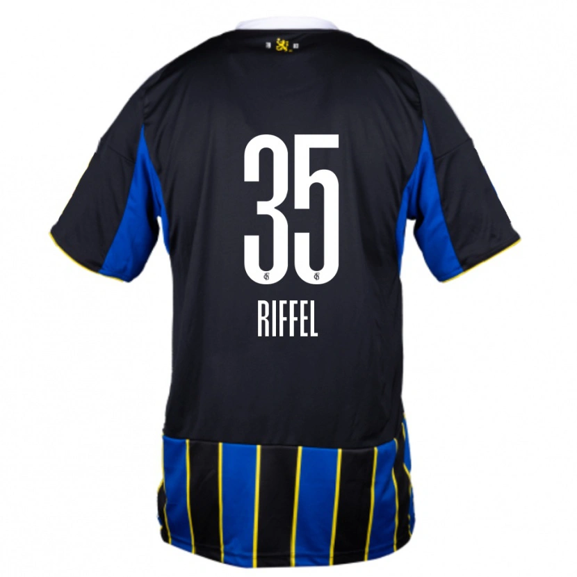 Danxen Criança Camisola Kim Riffel #35 Azul Preto Amarelo Principal 2025/26 Camisa Brasil