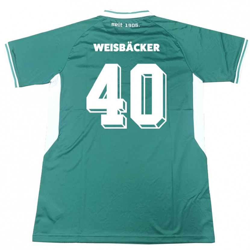 Danxen Criança Camisola Maximilian Weisbäcker #40 Verde Branco Principal 2025/26 Camisa Brasil