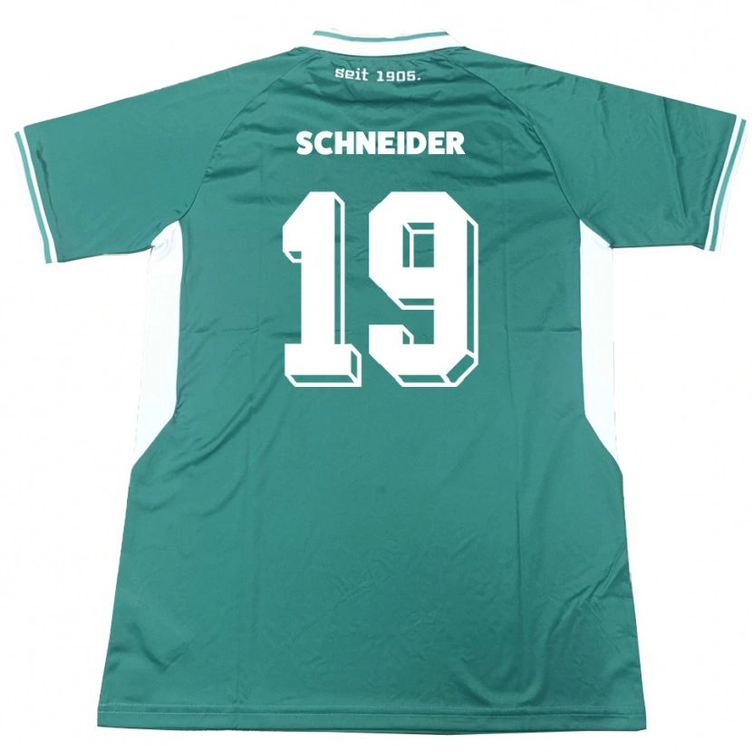 Danxen Criança Camisola Lukas Schneider #19 Verde Branco Principal 2025/26 Camisa Brasil