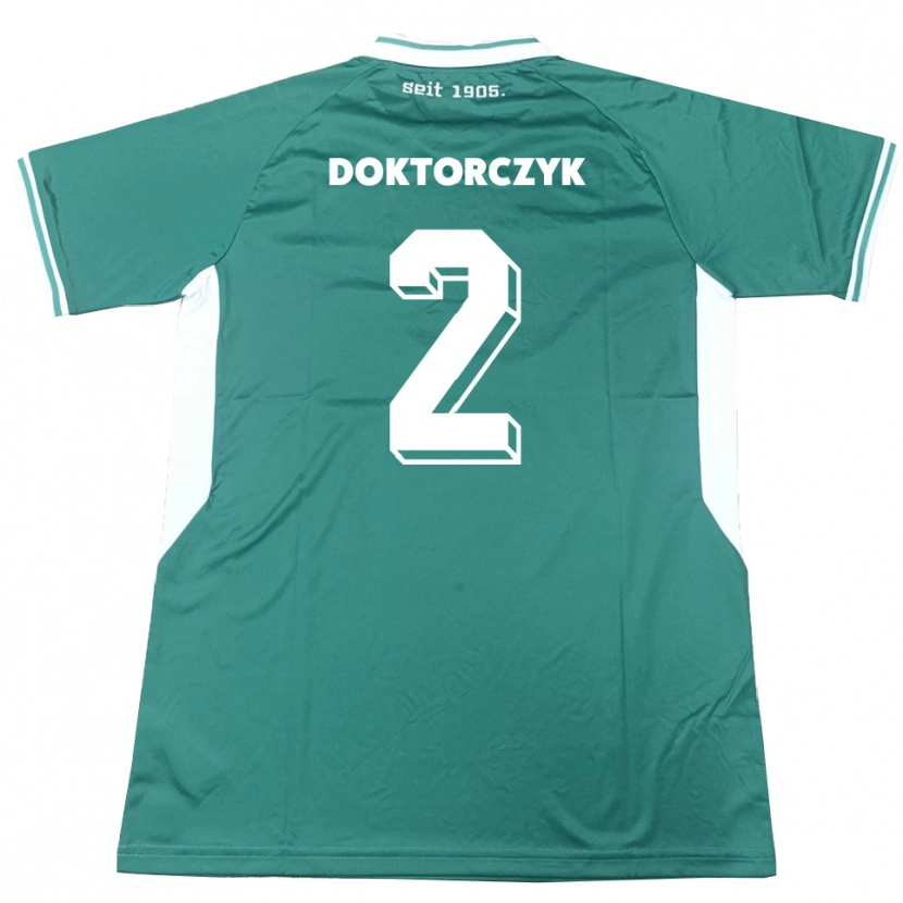 Danxen Criança Camisola Nick Doktorczyk #2 Verde Branco Principal 2025/26 Camisa Brasil