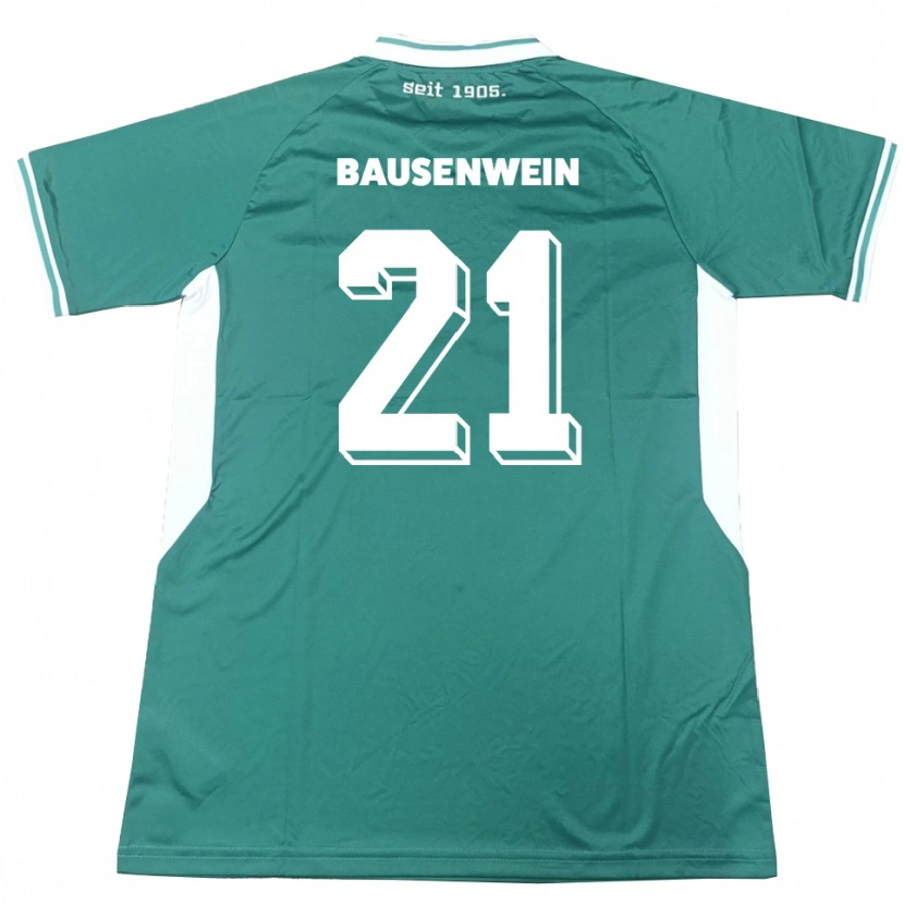 Danxen Criança Camisola Lauris Bausenwein #21 Verde Branco Principal 2025/26 Camisa Brasil