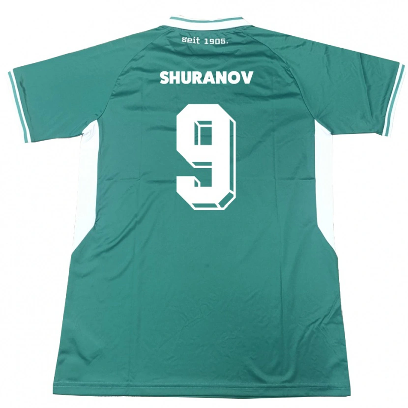 Danxen Criança Camisola Erik Shuranov #9 Verde Branco Principal 2025/26 Camisa Brasil