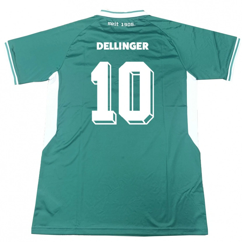 Danxen Criança Camisola Michael Dellinger #10 Verde Branco Principal 2025/26 Camisa Brasil