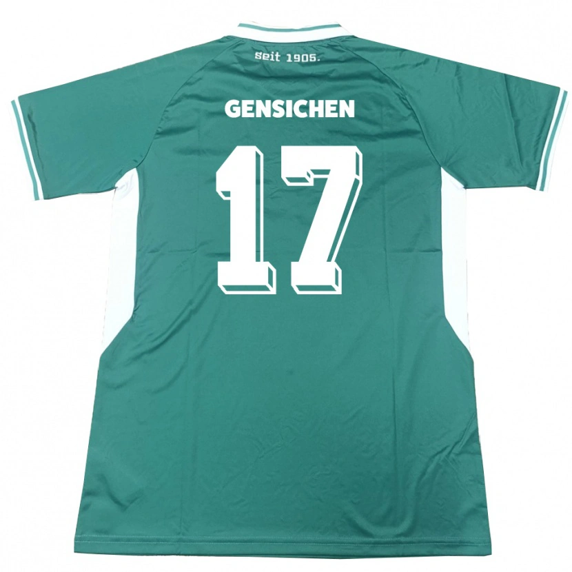 Danxen Criança Camisola Tim Gensichen #17 Verde Branco Principal 2025/26 Camisa Brasil