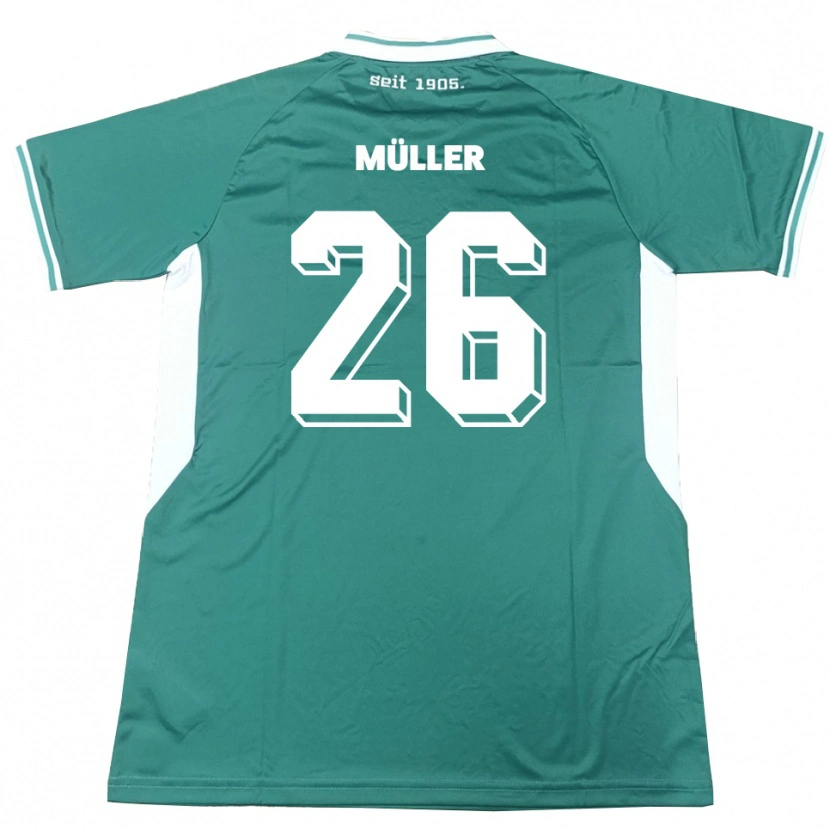 Danxen Criança Camisola Maro Müller #26 Verde Branco Principal 2025/26 Camisa Brasil