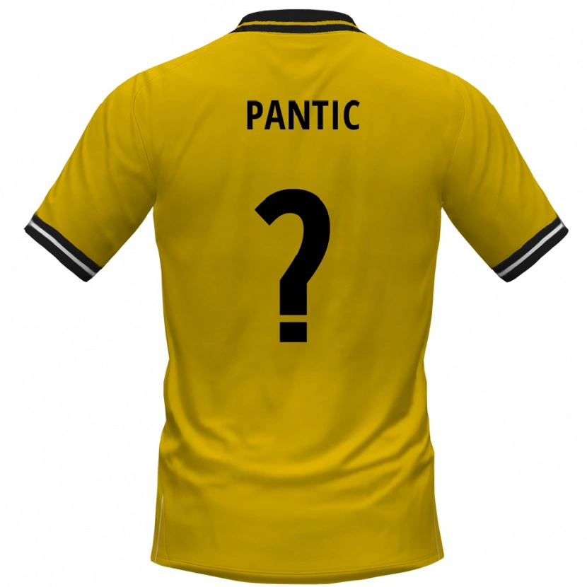Danxen Criança Camisola Leon Pantic #0 Amarelo Preto Principal 2025/26 Camisa Brasil