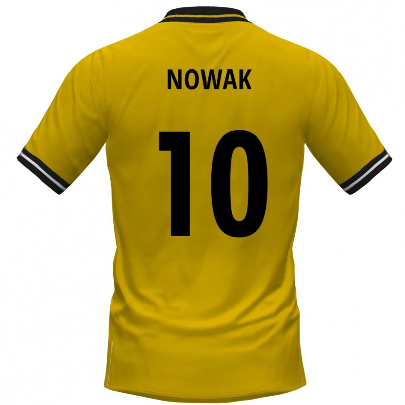 Danxen Criança Camisola Sven Nowak #10 Amarelo Preto Principal 2025/26 Camisa Brasil
