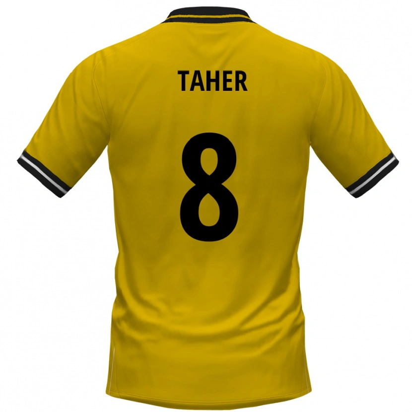 Danxen Criança Camisola Kanischka Taher #8 Amarelo Preto Principal 2025/26 Camisa Brasil