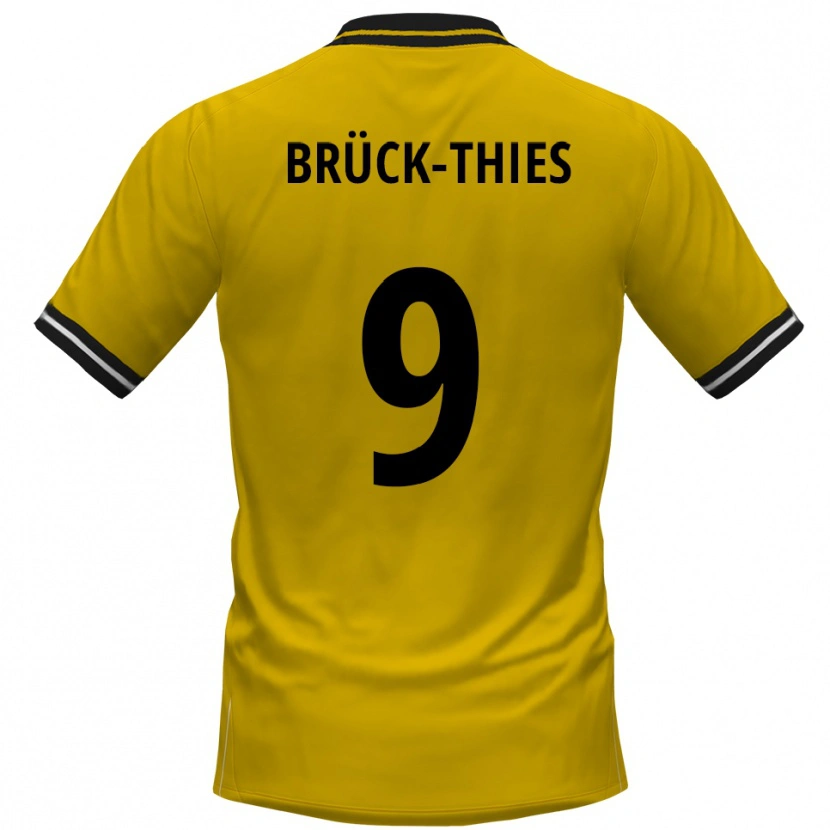 Danxen Criança Camisola Frederik Brück-Thies #9 Amarelo Preto Principal 2025/26 Camisa Brasil