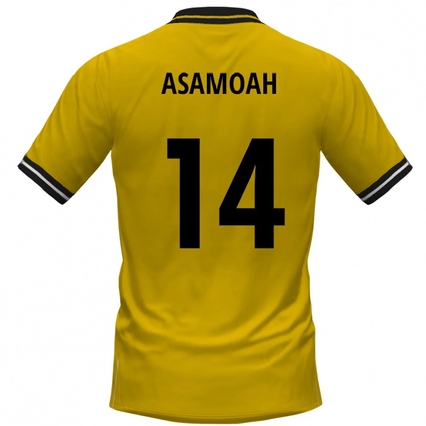 Danxen Criança Camisola Jaden Asamoah #14 Amarelo Preto Principal 2025/26 Camisa Brasil