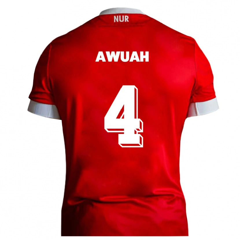 Danxen Criança Camisola Joel Awuah #4 Vermelho Branco Principal 2025/26 Camisa Brasil