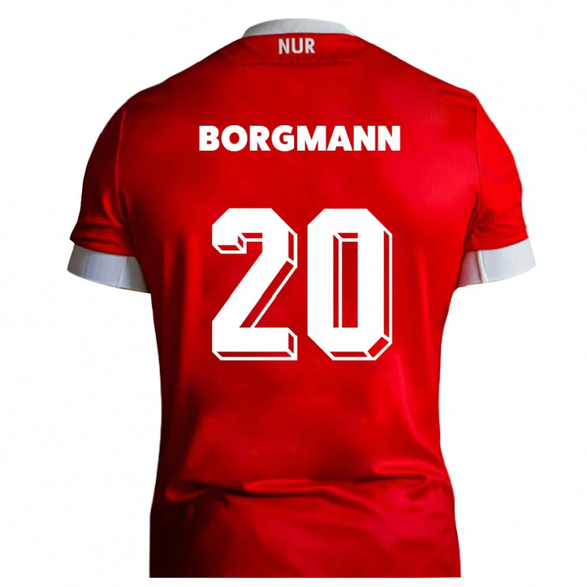 Danxen Criança Camisola Axel Borgmann #20 Vermelho Branco Principal 2025/26 Camisa Brasil