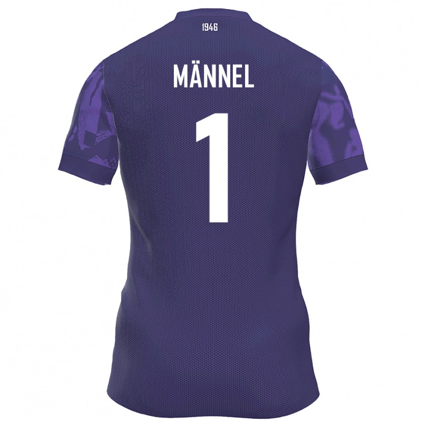 Danxen Criança Camisola Martin Männel #1 Roxo Branco Principal 2025/26 Camisa Brasil
