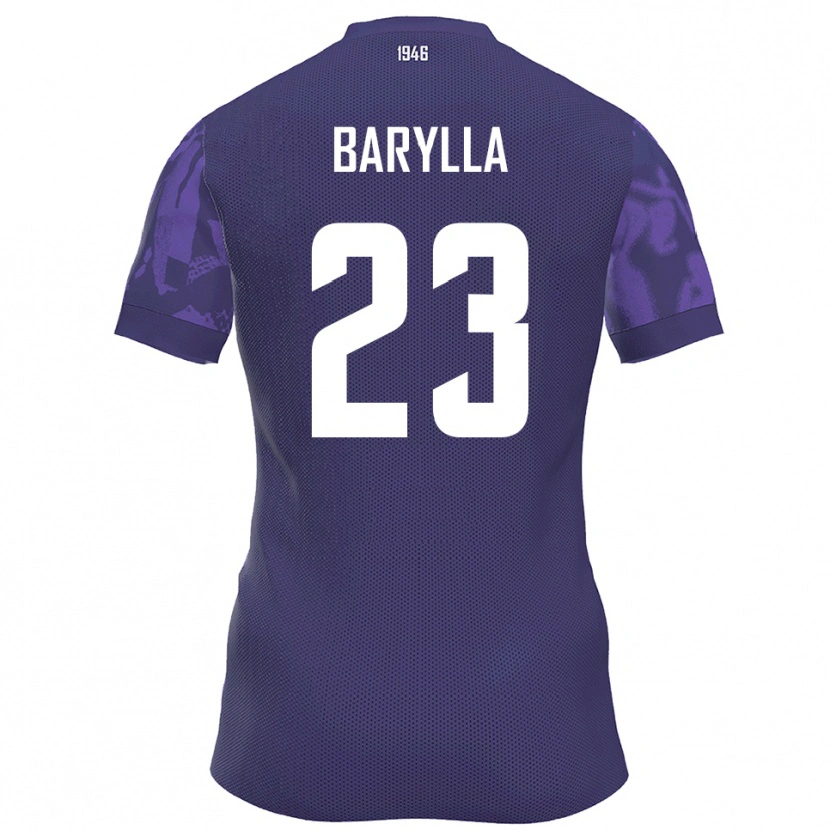 Danxen Criança Camisola Anthony Barylla #23 Roxo Branco Principal 2025/26 Camisa Brasil