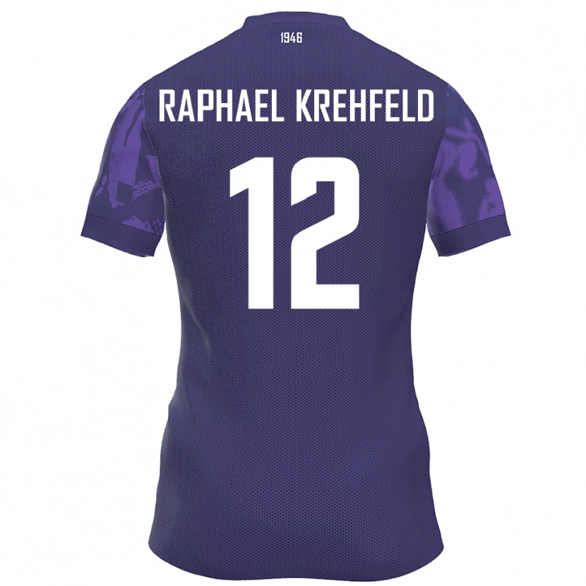 Danxen Criança Camisola Luca Raphael Krehfeld #12 Roxo Branco Principal 2025/26 Camisa Brasil