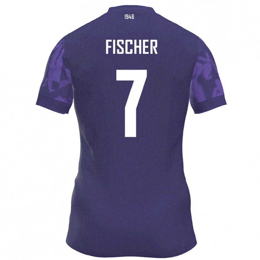 Danxen Criança Camisola Franz Fischer #7 Roxo Branco Principal 2025/26 Camisa Brasil