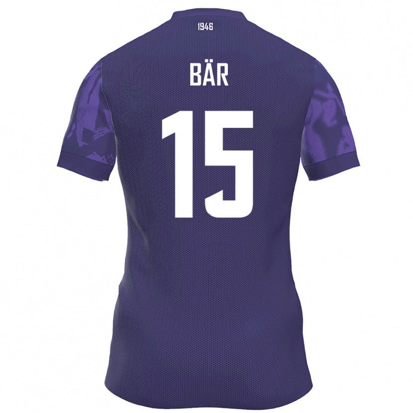 Danxen Criança Camisola Marcel Bär #15 Roxo Branco Principal 2025/26 Camisa Brasil