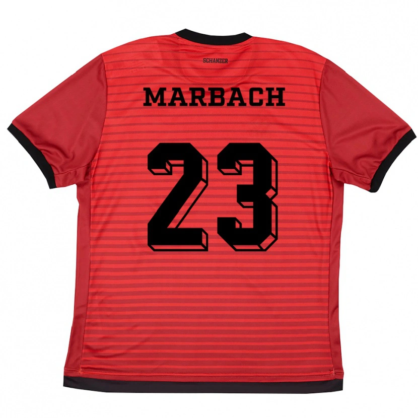 Danxen Criança Camisola Louis Marbach #23 Vermelho Preto Principal 2025/26 Camisa Brasil