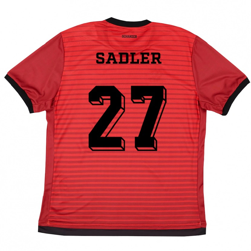 Danxen Criança Camisola Thomas Sadler #27 Vermelho Preto Principal 2025/26 Camisa Brasil